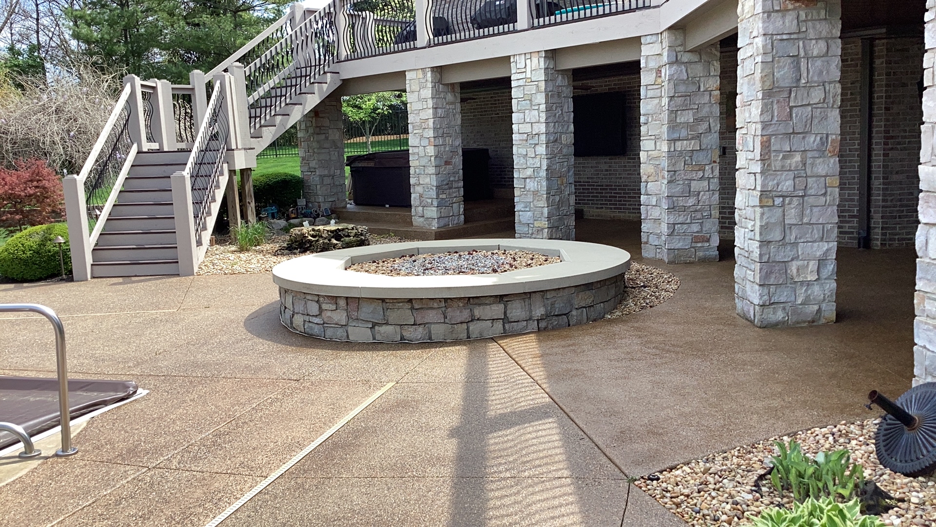 Backyard Patio Coating in Central Indiana