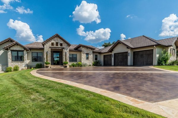 stained driveway